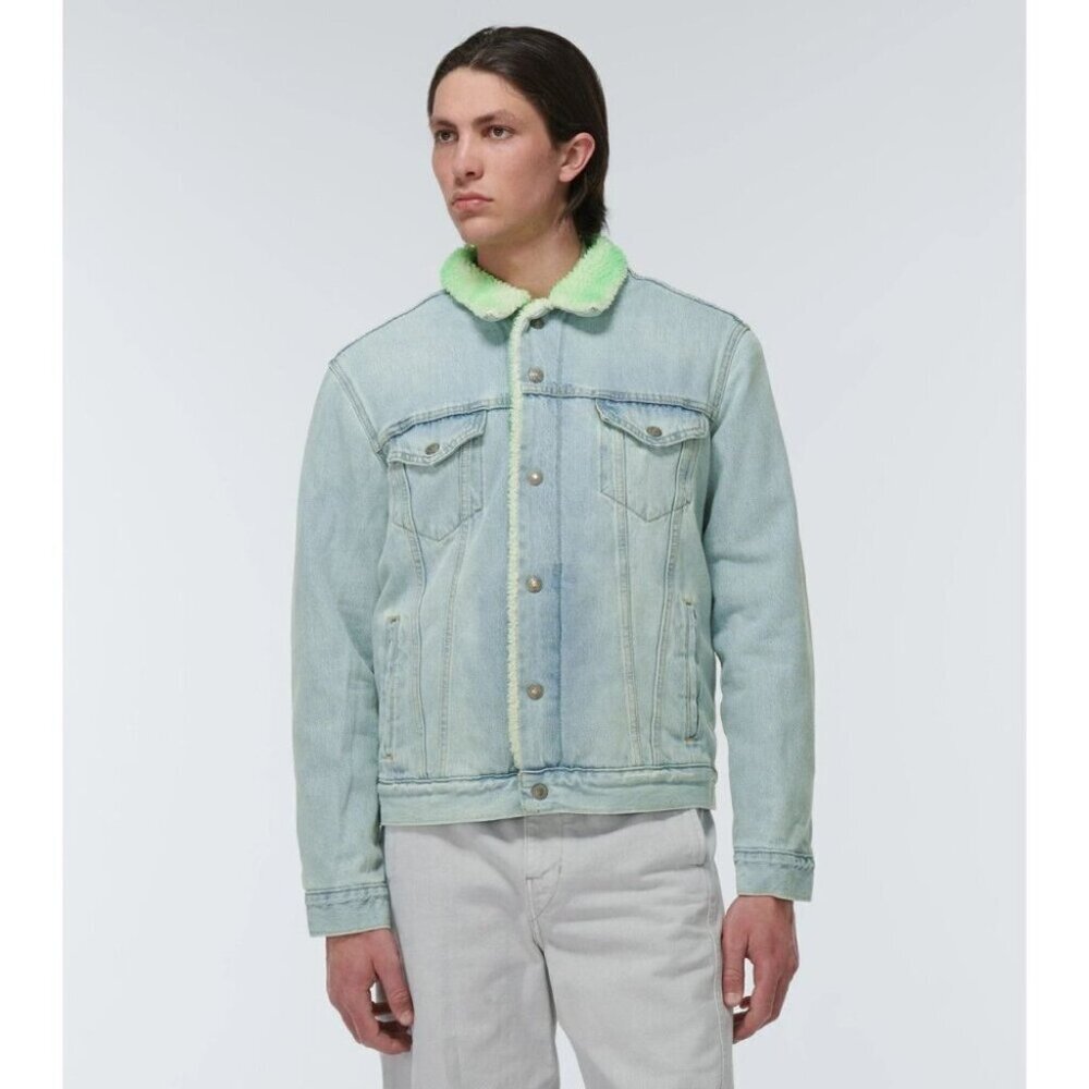 NotSoNormal Look Inside Faux Shearling Denim Jacket XL Mens NSN $487